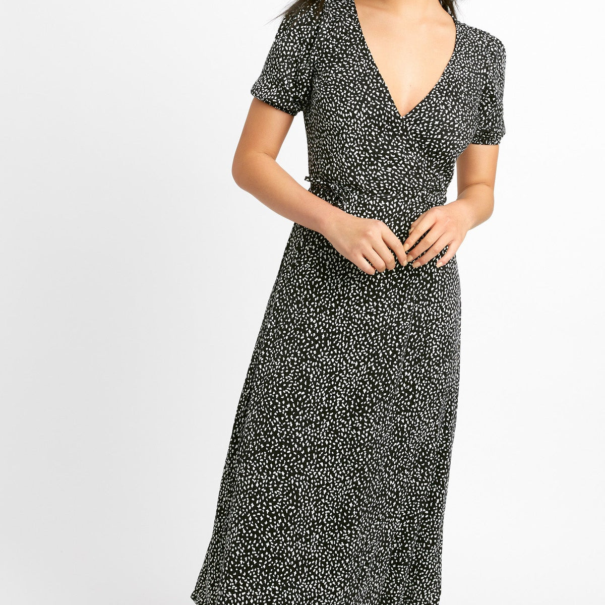 Snow Leopard Wrap Dress NZ KOOKAÏ