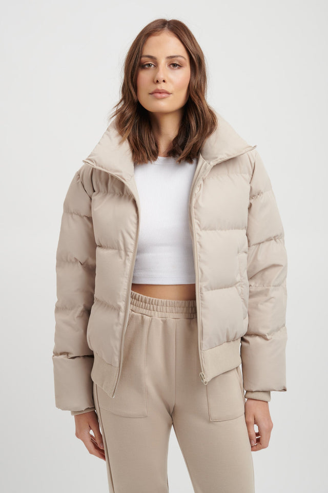 product Brooklyn Puffer Jacket Kookai Long sleeve Puffer Regular white womens-coats-and-jackets
