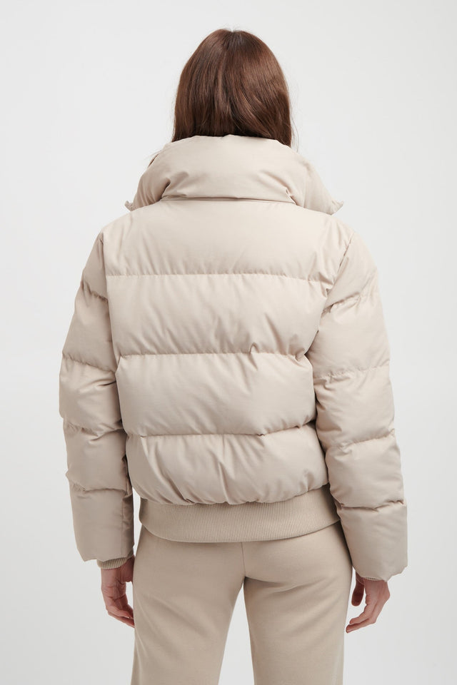 front Brooklyn Puffer Jacket Kookai Long sleeve Puffer Regular white womens-coats-and-jackets