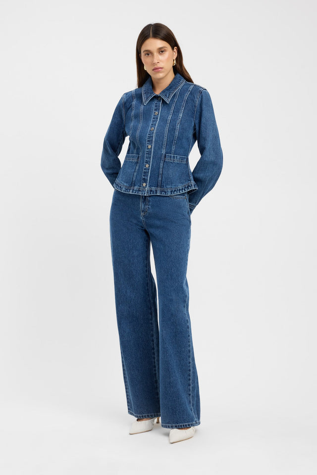 side Kai Straight Leg Jean Kookai High-rise Straight Dark black womens-jeans