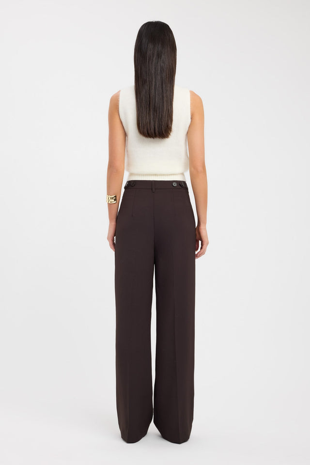 back Opal Adjustable Pant Kookai Wide-leg High-rise brown womens-regular-pants