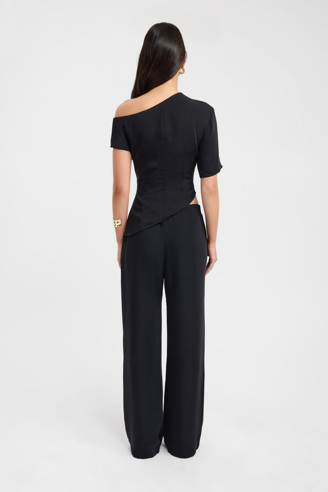 Maria Asymmetric Top Kookai Fitted Asymmetry Half sleeves Womens-Blouse
