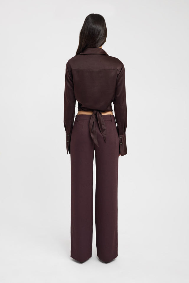 back Palermo Shirt Kookai Fitted V-neck Long sleeve Womens-Blouse