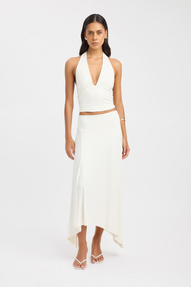 front Zali Skirt Kookai Asymmetry Maxi womens-skirts
