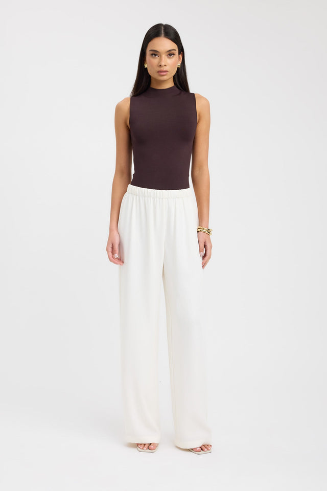 side Serenity Tank Kookai Fitted High-neck grey womens-singlets