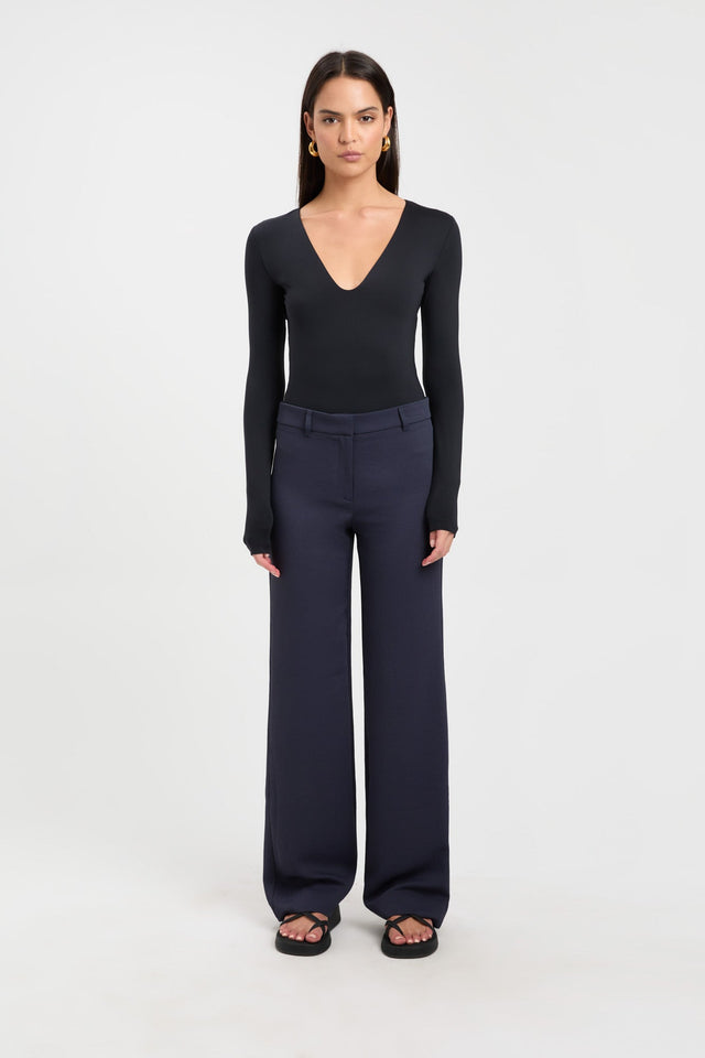 front Tahnee Bodysuit Kookai Fitted V-neck Long sleeve Womens-Blouse