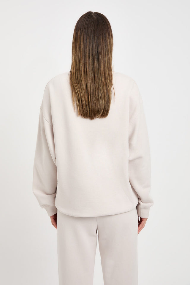 product Brushed Axel Sweatshirt Kookai Round neck Relaxed white womens-jumpers 