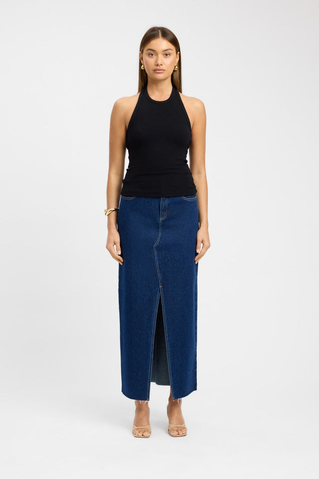 product Camille Halter Top Kookai Fitted Roundneck Sleeveless Womens-Blouse 