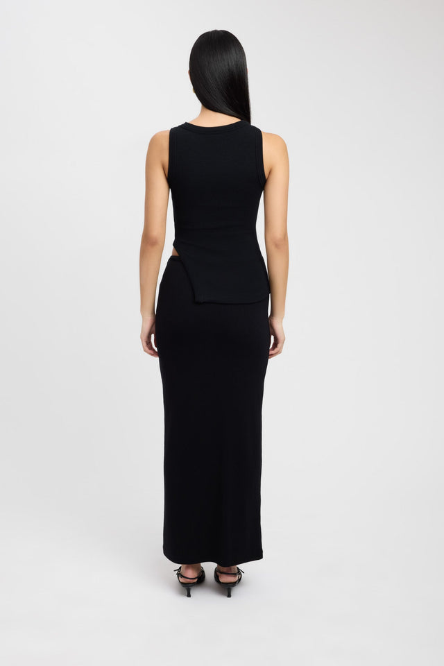 back Jett Top Kookai Fitted Roundneck Sleeveless Womens-Blouse 