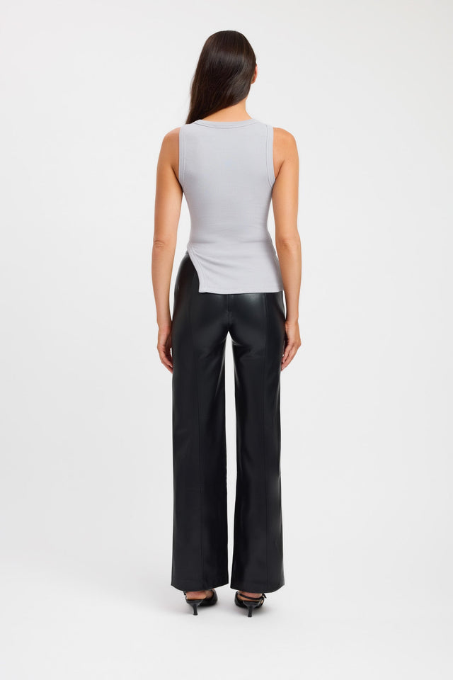 back Jett Top Kookai Fitted Roundneck Sleeveless Womens-Blouse 