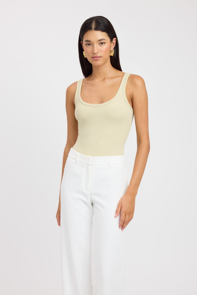 product Freya Tank Kookai Fitted Thick strap white womens-singlets 