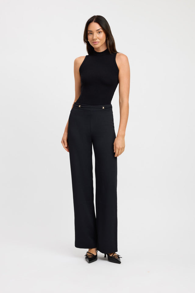 front Alice Top Kookai Fitted Highneck Sleeveless Womens-Blouse 