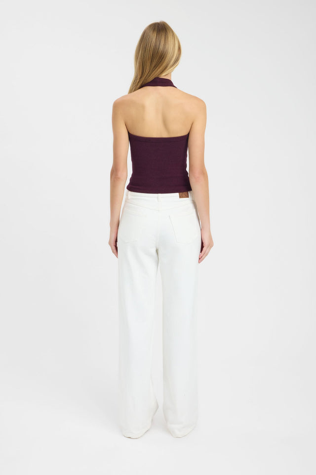 back Hadley Tank Kookai Fitted Scoopneck Sleeveless Womens-Blouse 
