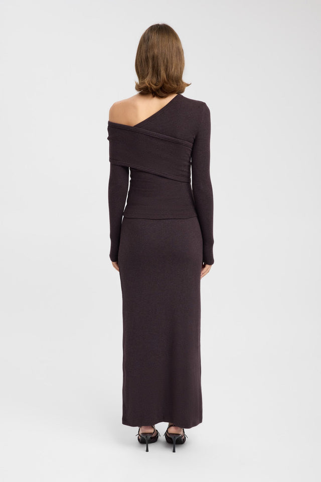 back Billie Skirt Kookai Straight Maxi brown womens-skirts 
