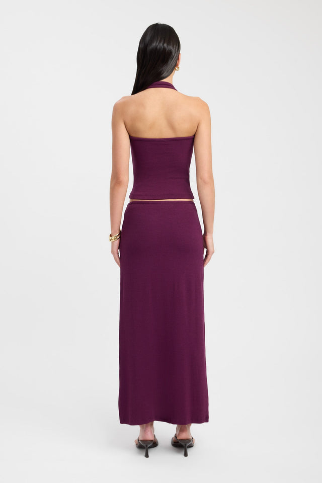back Casper Maxi Skirt Kookai Straight Maxi grey womens-skirts 