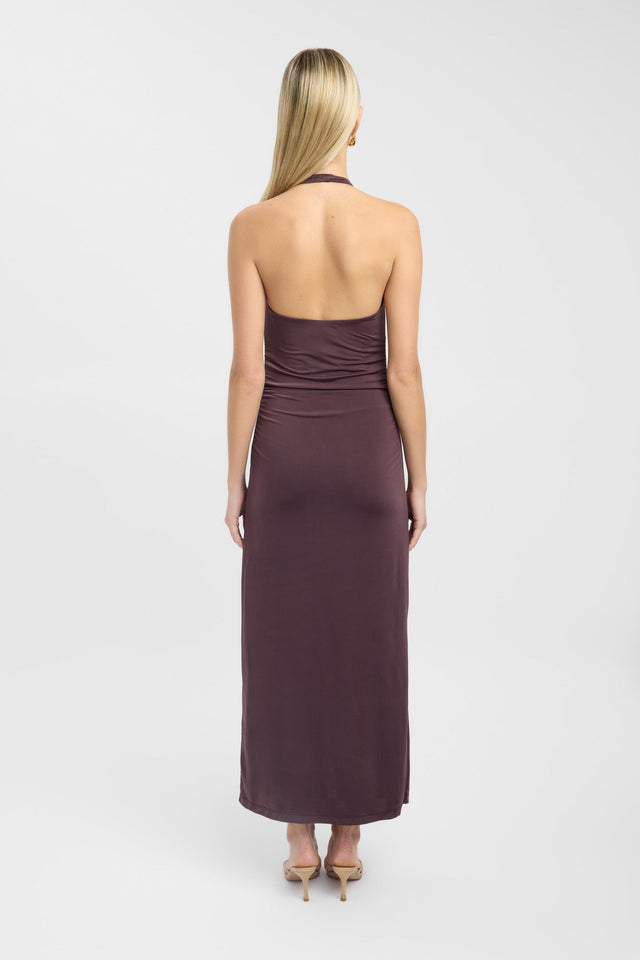 back Char Cowl Dress Kookai Bodycon Maxi Fitted Cowlneck womens-dresses 