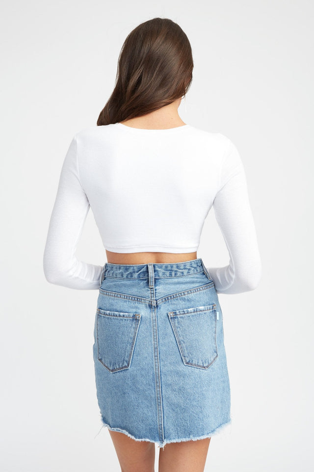 Sportif Long Sleeve Crop Top