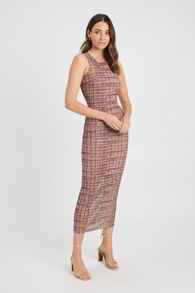 product Santon Racer Midi Dress Kookai Straight Midi Relaxed Roundneck pink womens-dresses 