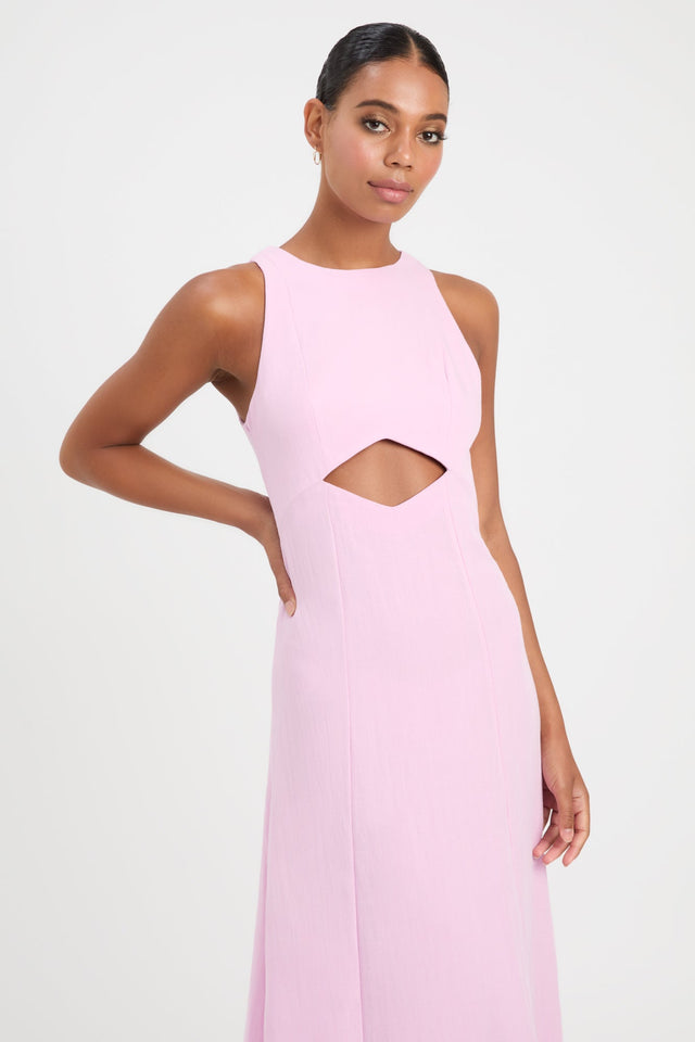 product Hayman Diamond Dress Kookai Aline Midi Relaxed Boatneck pink womens-dresses 