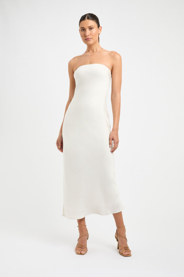 product Milan Ivy Slip Dress Kookai Straight Midi Relaxed Straight white womens-dresses 