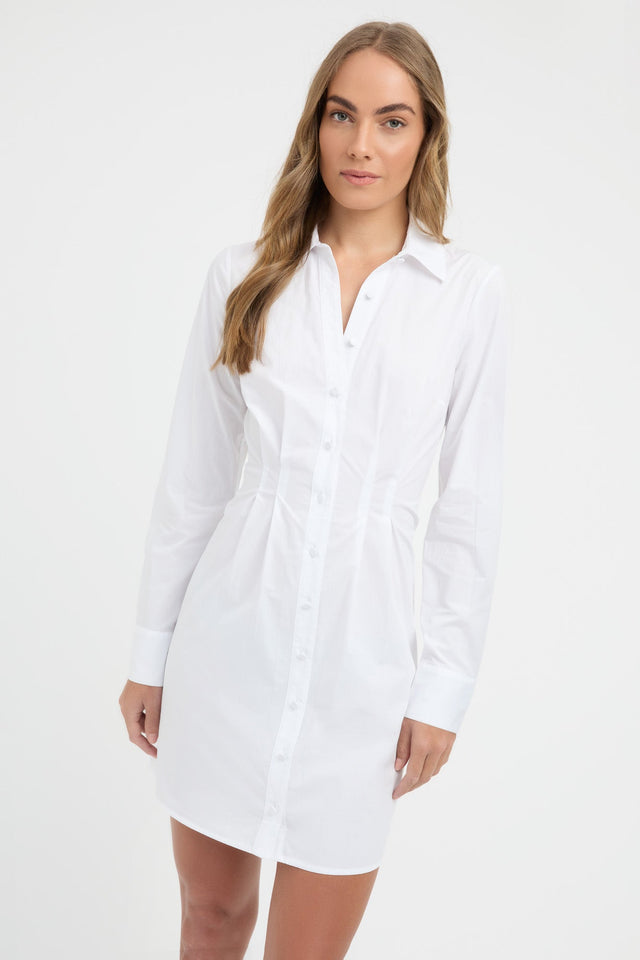 Poplin Tuck Shirt Dress