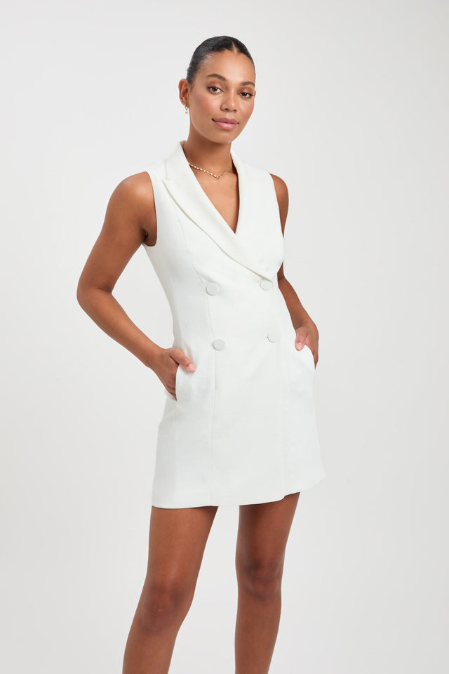 Oyster Sleeveless Blazer Dress