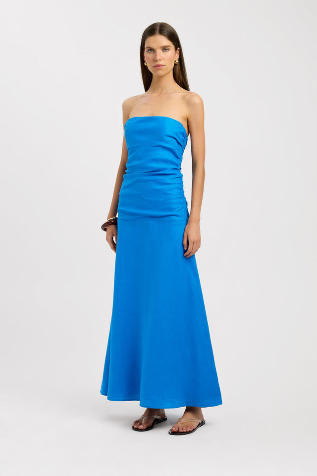 Palm Strapless Maxi Dress