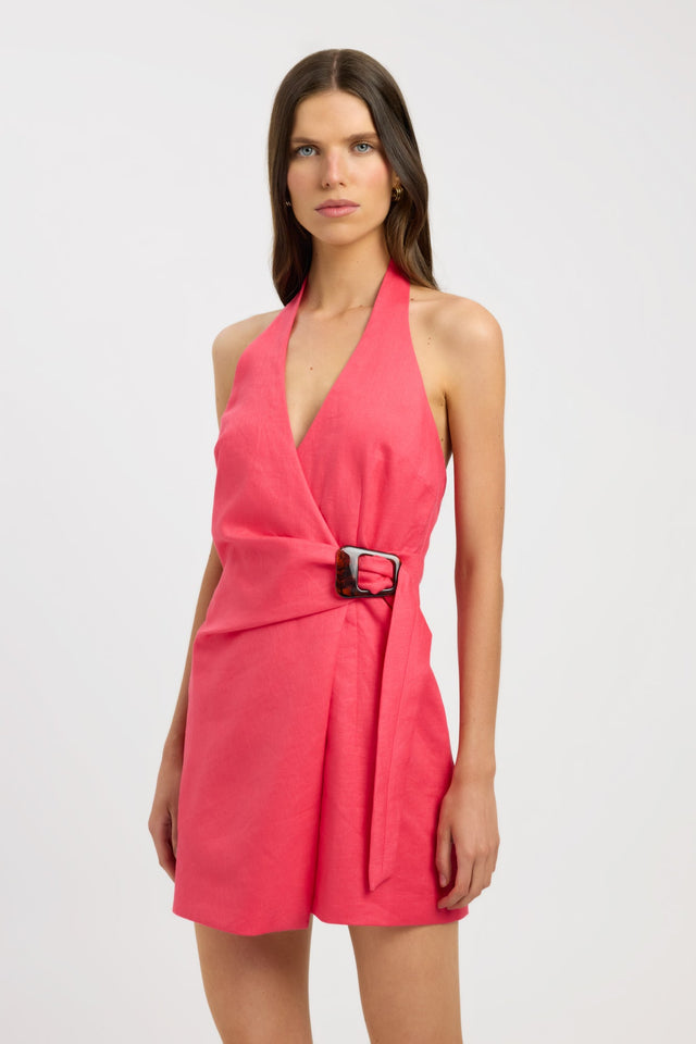 Palm Trim Mini Dress