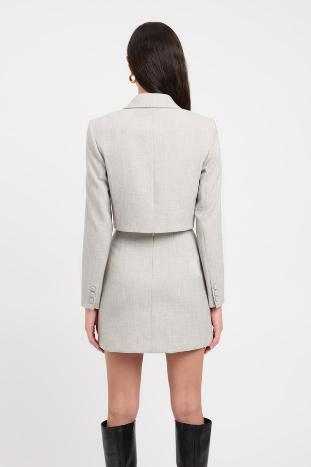 front Darcy Cropped Blazer Kookai Three-quarter Blazer Full length white womens-coats-and-jackets 