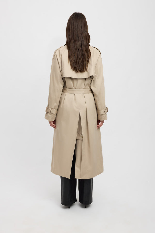 back Silas Trench Kookai Long sleeve Full length black womens-coats-and-jackets 
