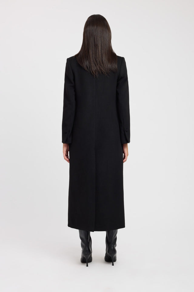 back Vienna Core Coat Kookai Long sleeve Overcoat Full length black womens-coats-and-jackets 