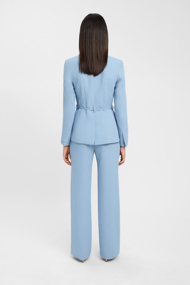 back Ariel Belted Blazer Kookai Long sleeve Blazer Regular blue womens-coats-and-jackets 
