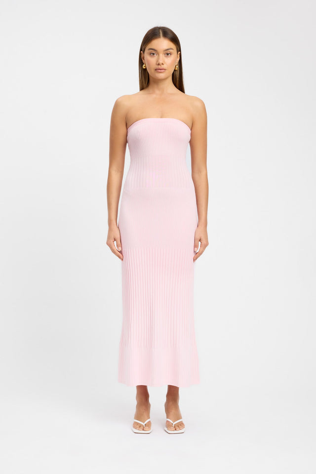 product Serah Strapless Dress Kookai Bodycon Midi Fitted Straight pink womens-dresses 