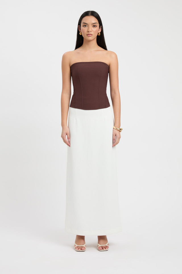 side April Strapless Corset Kookai Fitted Straight Sleeveless Womens-Blouse 