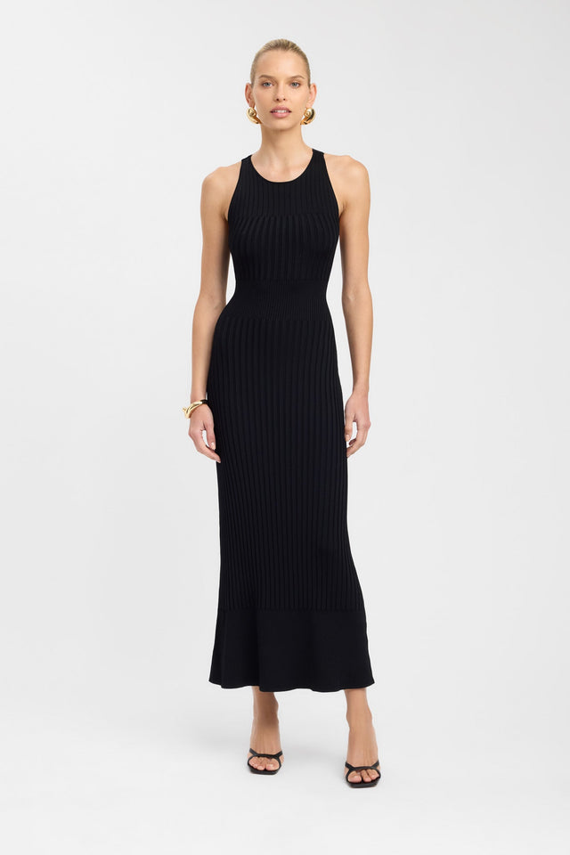 side Serah Cross Back Dress Kookai Bodycon Mini Fitted Roundneck brown womens-dresses 
