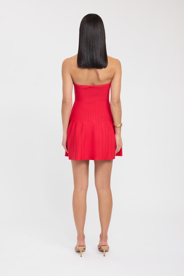 back Belle Mini Dress Kookai Aline Mini Fitted Straight red womens-dresses 