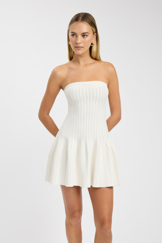 front Belle Mini Dress Kookai Aline Mini fit-and-flare Straight white womens-dresses 