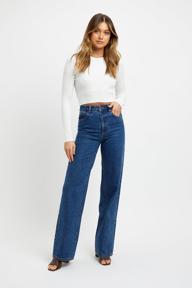 Bronte Wide Leg Jean Kookai Regular High-rise purple womens-regular-pants 