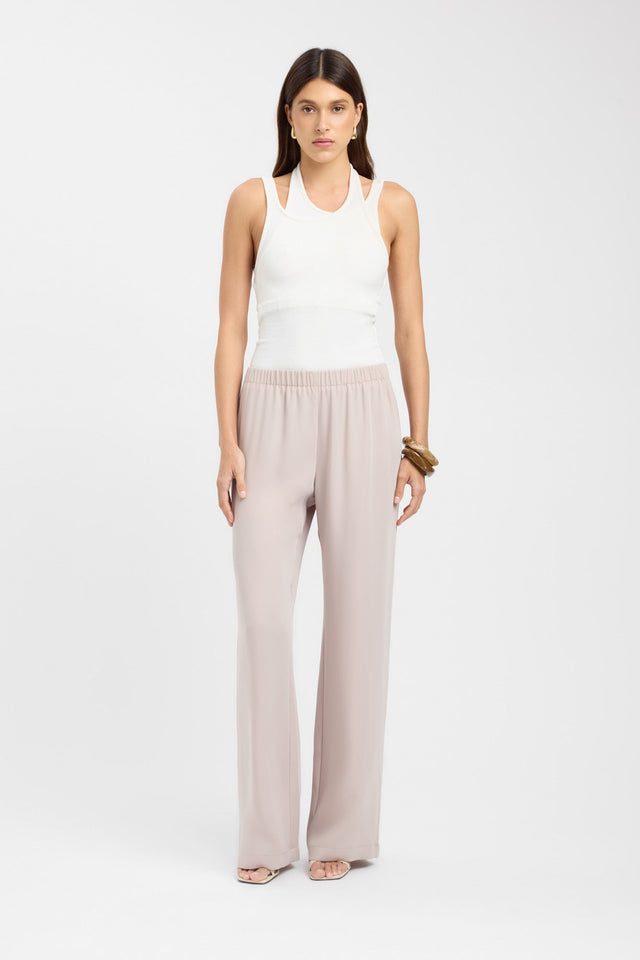 side Dollie Tank Kookai Fitted Roundneck Sleeveless Womens-Blouse 