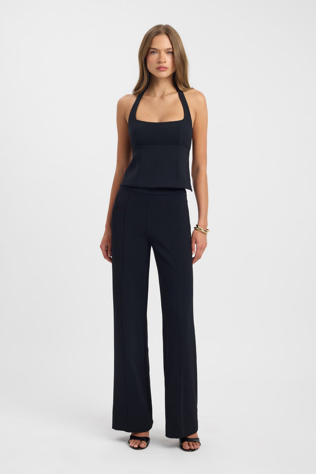 front Alto Halter Top Kookai Fitted Squareneck Sleeveless Womens-Blouse 