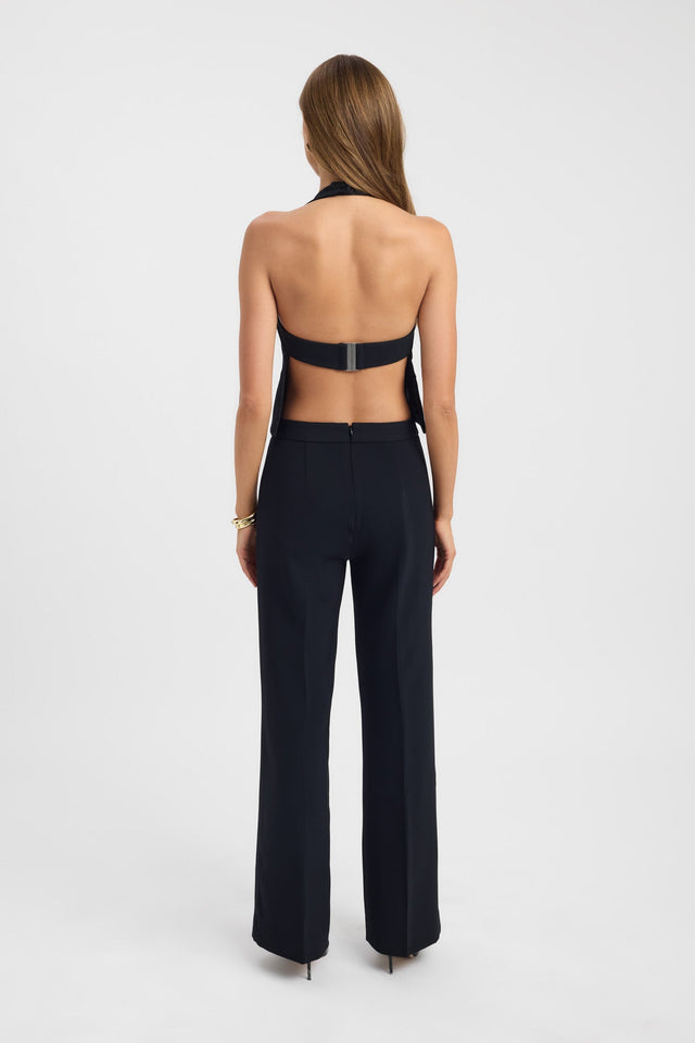 back Alto Halter Top Kookai Fitted Squareneck Sleeveless Womens-Blouse 