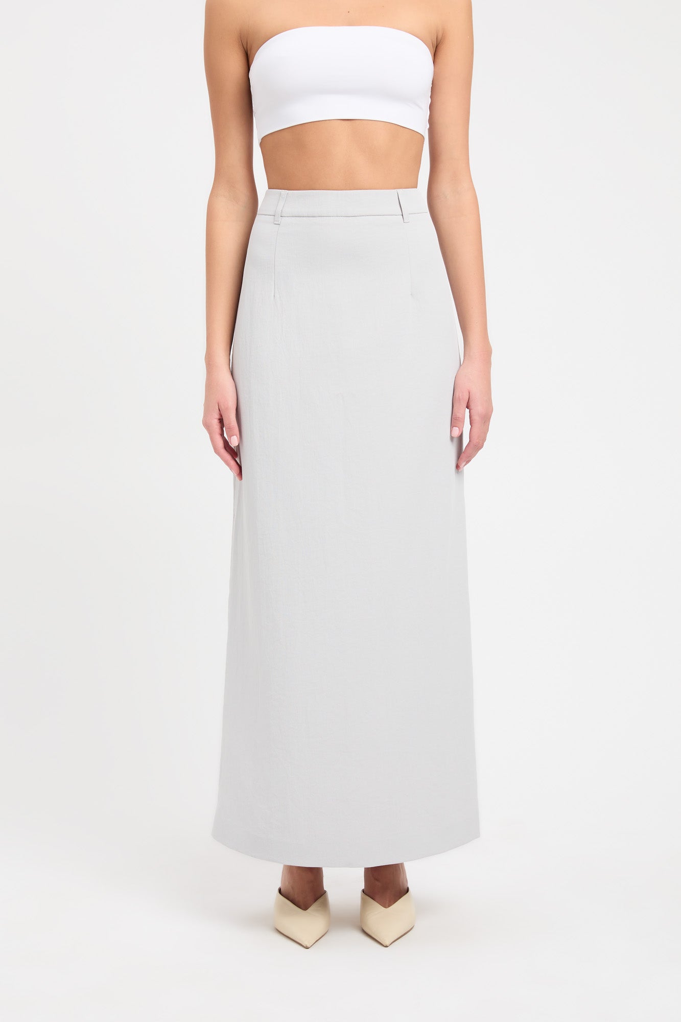 Buy Ariel Midi Skirt Soft Grey Online | New Zealand