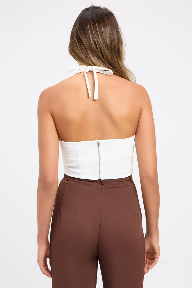 Oyster Curved Halter Top