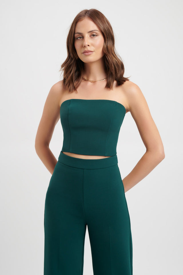 front Delta Strapless Top Kookai Fitted Straight Sleeveless Womens-Blouse 
