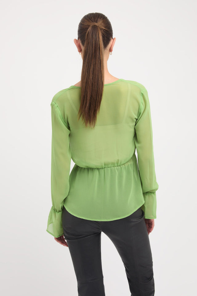 Sheer Tie Front Top
