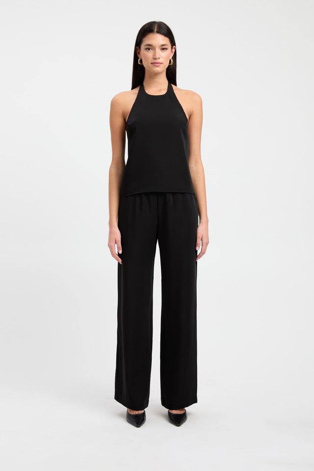 side Maria Core Top Kookai Relaxed Thick strap Round black womens-singlets 