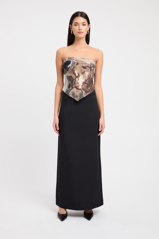 side Lucia Strapless Top Kookai Fitted Straight Sleeveless Womens-Blouse 