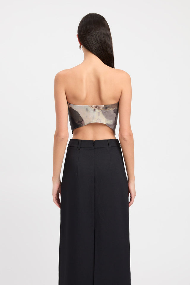 back Lucia Strapless Top Kookai Fitted Straight Sleeveless Womens-Blouse 