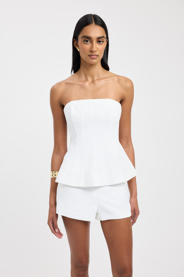 Oyster Strapless Seam Top