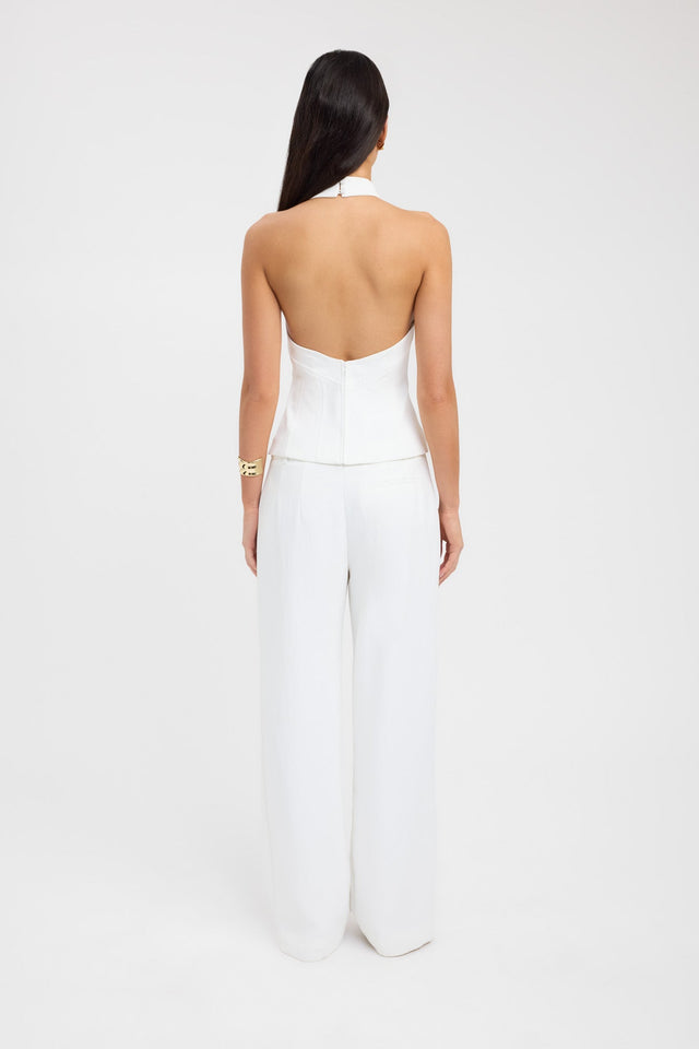back Ariel Halter Top Kookai Fitted Highneck Sleeveless Womens-Blouse 